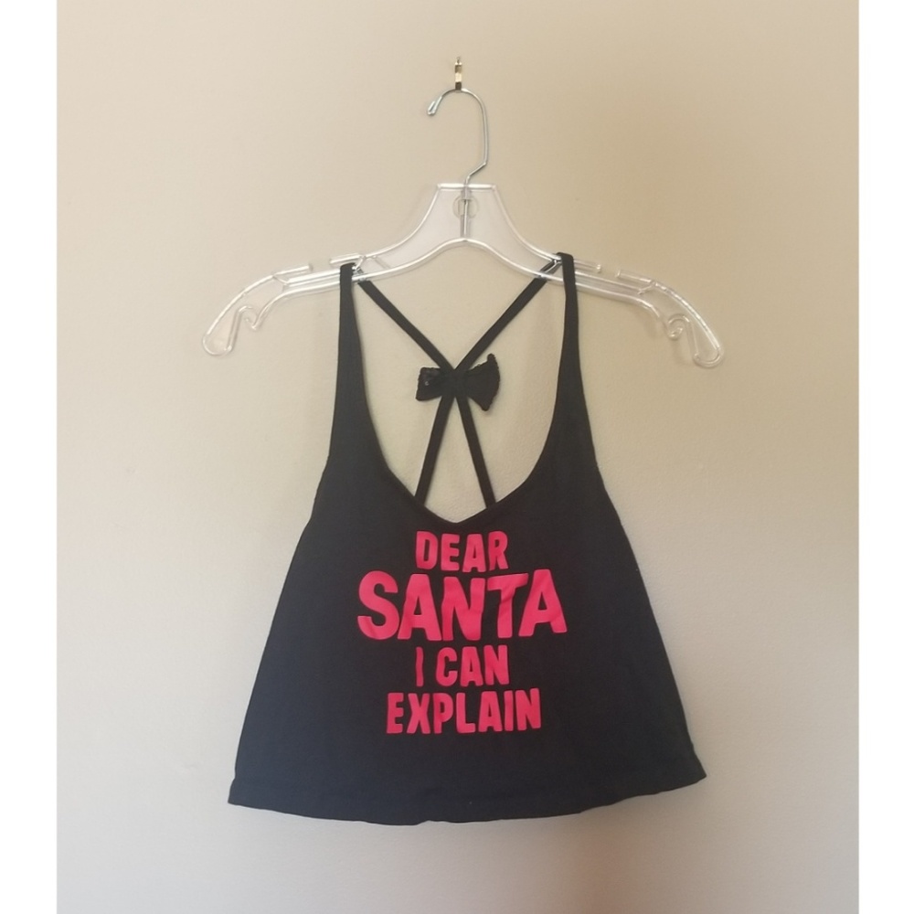 Dear Santa Crop Top with bow
